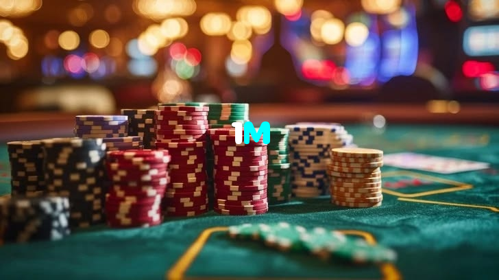 1M casino presented on mobile device in Pakistan with slots and live games